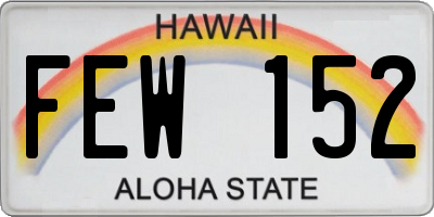 HI license plate FEW152