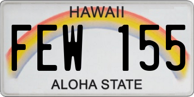 HI license plate FEW155