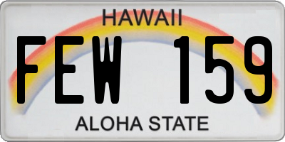HI license plate FEW159