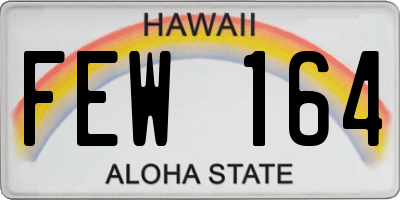 HI license plate FEW164