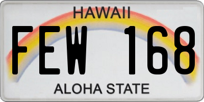 HI license plate FEW168