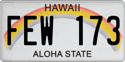 HI license plate FEW173