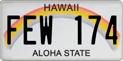 HI license plate FEW174