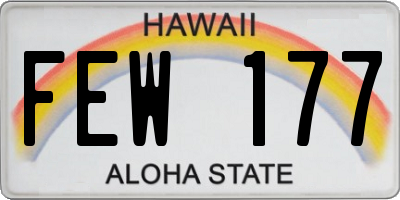 HI license plate FEW177