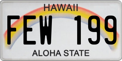 HI license plate FEW199