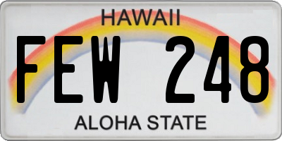 HI license plate FEW248