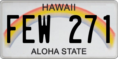 HI license plate FEW271