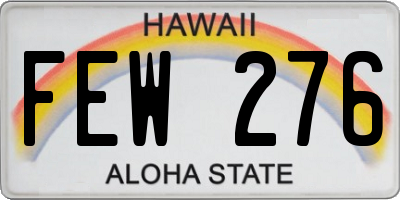 HI license plate FEW276