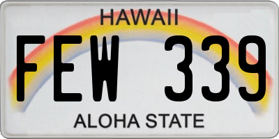 HI license plate FEW339