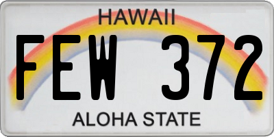 HI license plate FEW372
