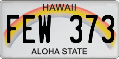 HI license plate FEW373