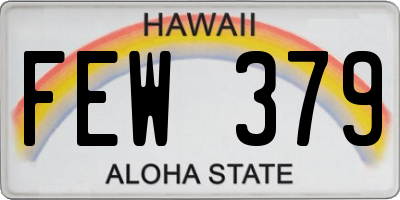 HI license plate FEW379