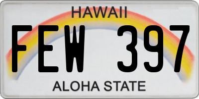 HI license plate FEW397