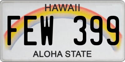 HI license plate FEW399