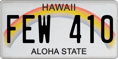 HI license plate FEW410