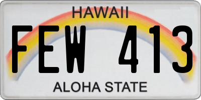 HI license plate FEW413