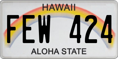 HI license plate FEW424