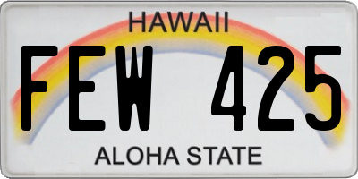 HI license plate FEW425