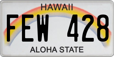 HI license plate FEW428
