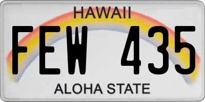 HI license plate FEW435