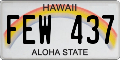 HI license plate FEW437