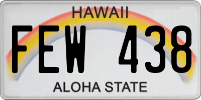 HI license plate FEW438