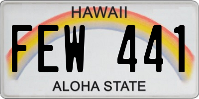 HI license plate FEW441