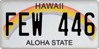 HI license plate FEW446