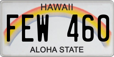 HI license plate FEW460