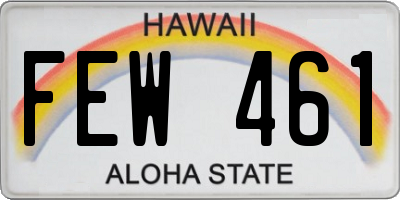 HI license plate FEW461
