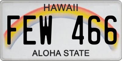 HI license plate FEW466