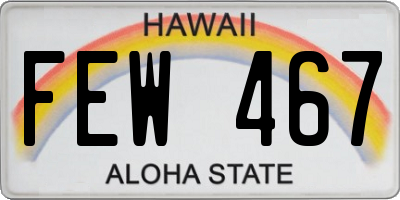 HI license plate FEW467