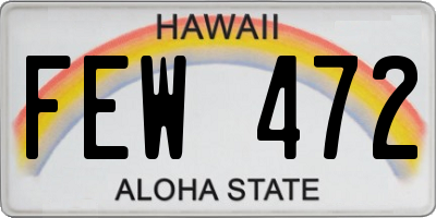 HI license plate FEW472