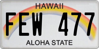 HI license plate FEW477