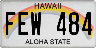 HI license plate FEW484