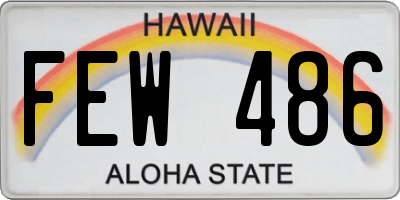 HI license plate FEW486