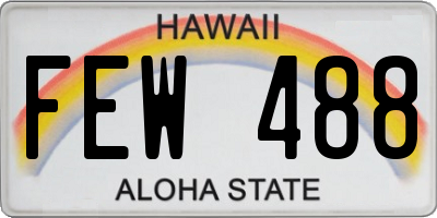 HI license plate FEW488