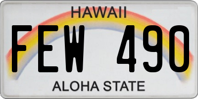 HI license plate FEW490
