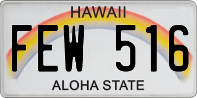 HI license plate FEW516