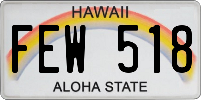 HI license plate FEW518