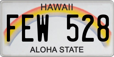 HI license plate FEW528