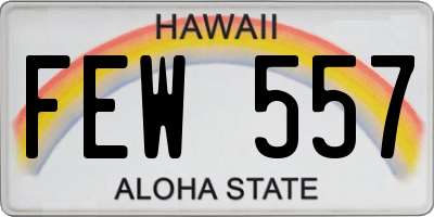 HI license plate FEW557