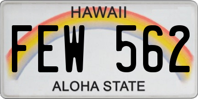 HI license plate FEW562