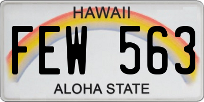 HI license plate FEW563