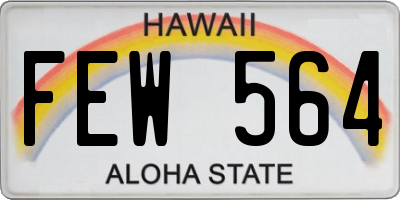 HI license plate FEW564