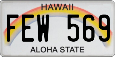 HI license plate FEW569