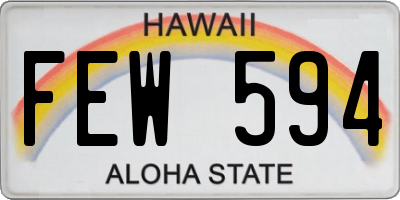 HI license plate FEW594