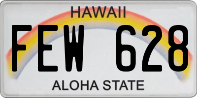 HI license plate FEW628