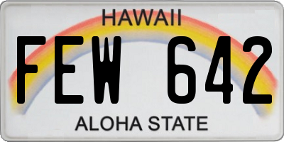 HI license plate FEW642