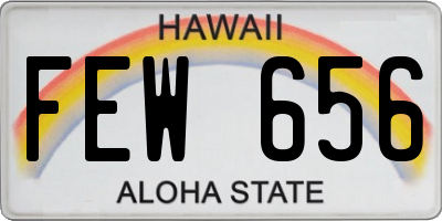 HI license plate FEW656